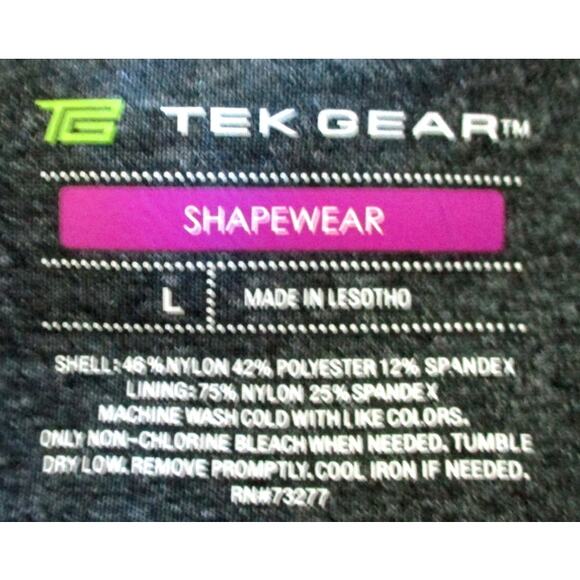 Tek Gear Women's Gray Mid Rise Straight Leg Stretch Pull On Yoga Pants Size L. - Picture 7 of 7